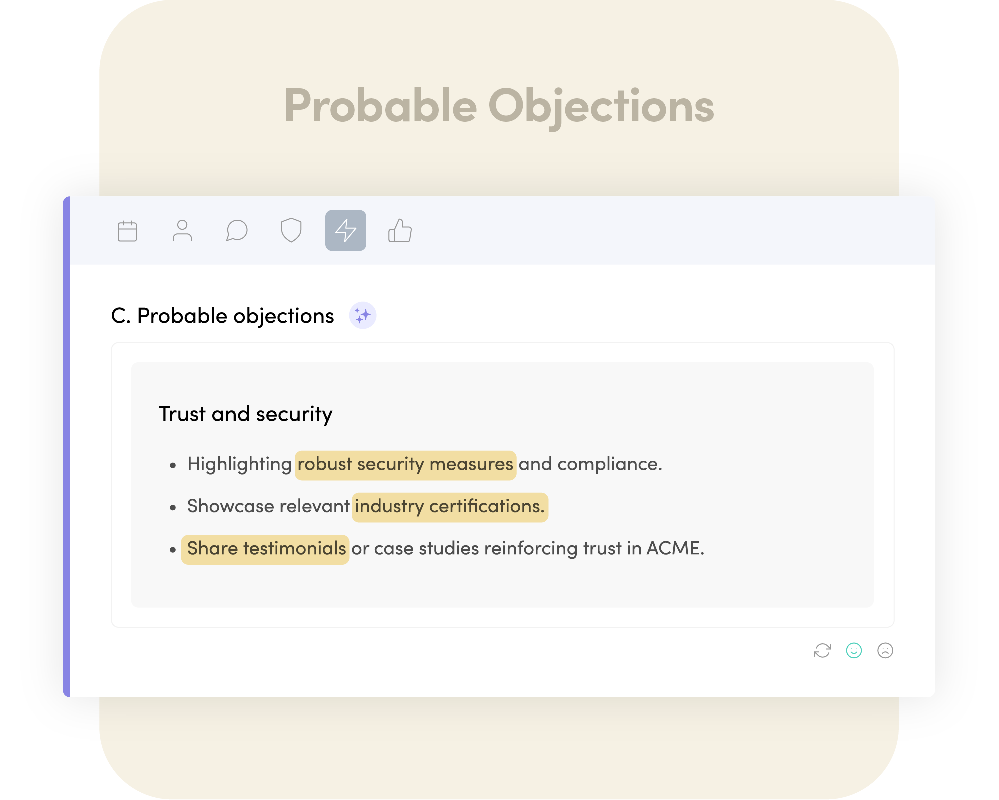 Sales triage prioritize leads - Step 5 - Probable objections