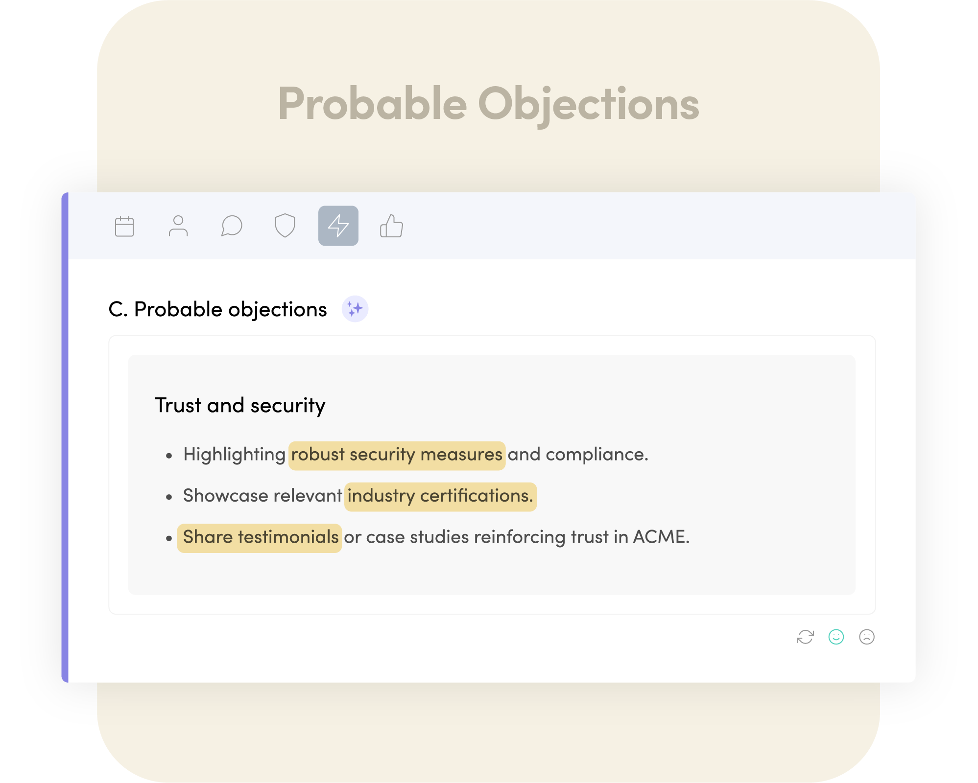Sales triage prioritize leads - Step 5 - Probable objections